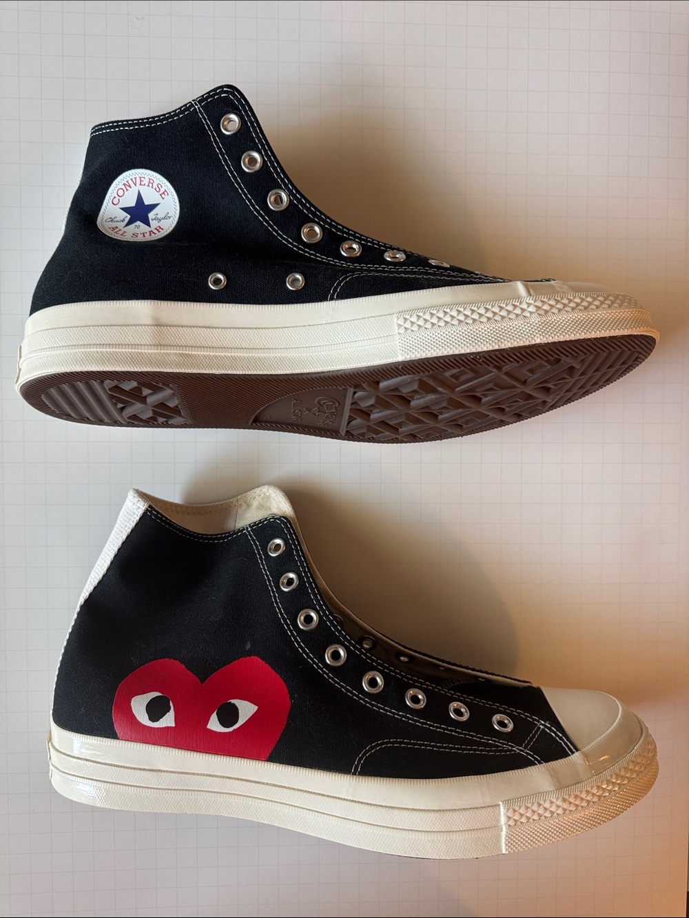 Comme Des Garçon Play X Converse Chuck Taylor Hidden Heart High Tops